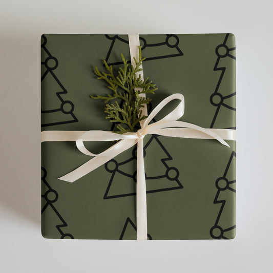 CHRISTMAS TREE PREMIUM WRAPPING PAPER SHEETS