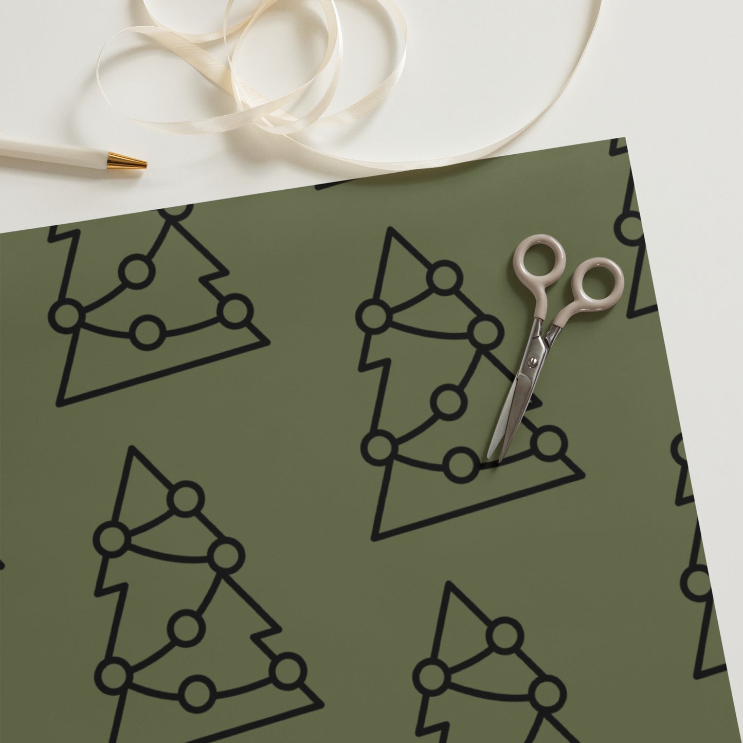 CHRISTMAS TREE PREMIUM WRAPPING PAPER SHEETS
