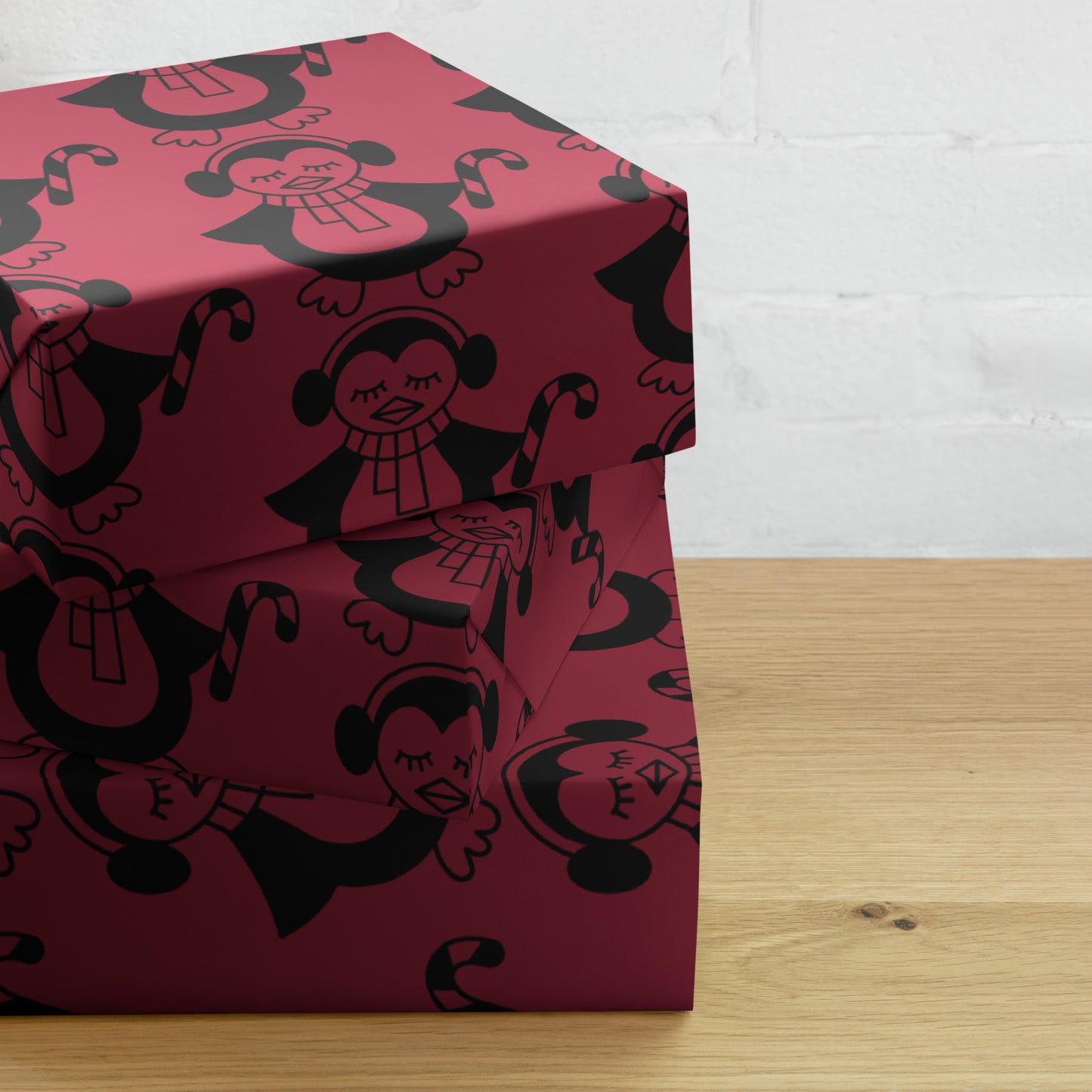 CHRISTMAS PENGUIN PREMIUM WRAPPING PAPER SHEETS