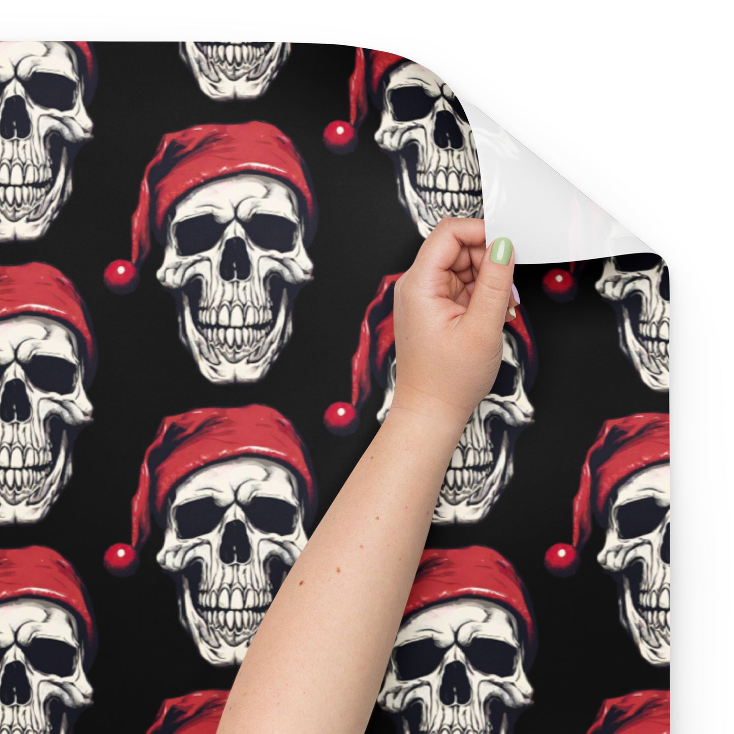 SANTA SKULL PREMIUM WRAPPING PAPER SHEETS