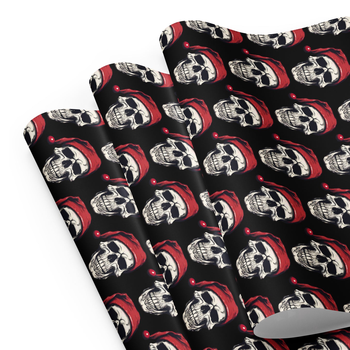 SANTA SKULL PREMIUM WRAPPING PAPER SHEETS