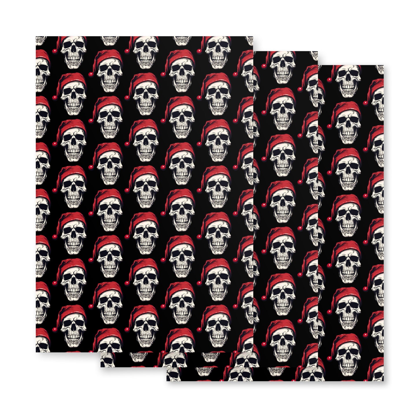 SANTA SKULL PREMIUM WRAPPING PAPER SHEETS